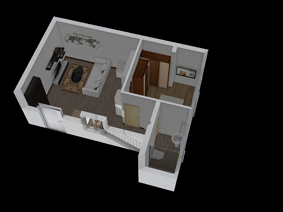 Casa, Planta Primera 3d design renderings