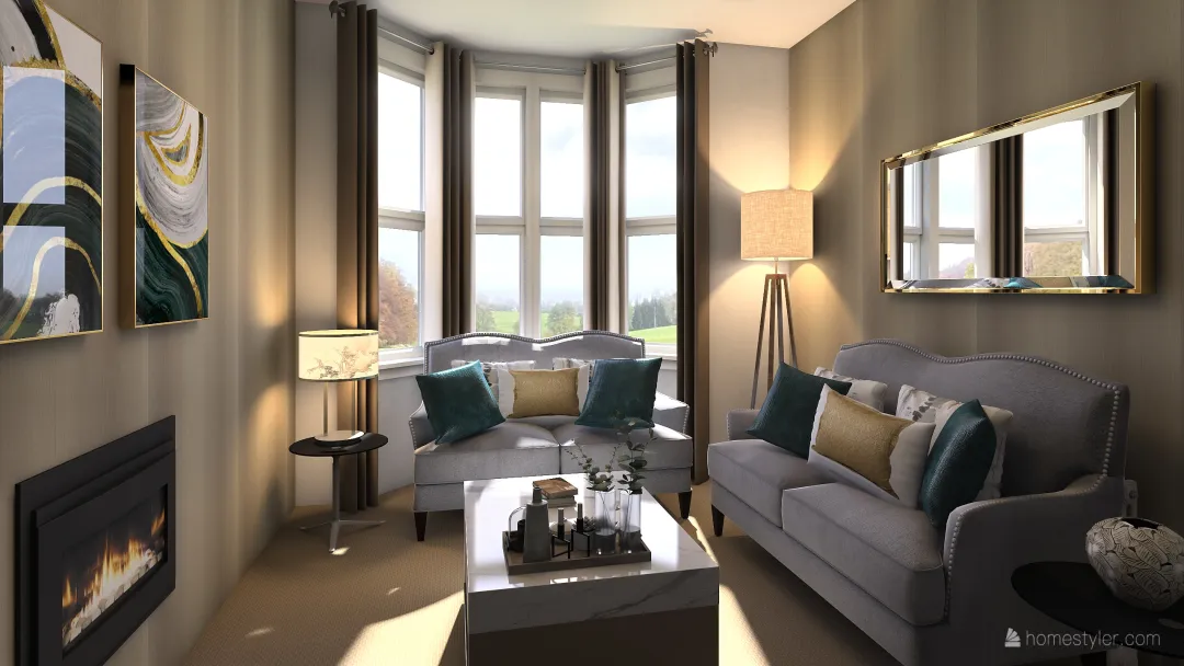 Module 8 - Living room 3d design renderings