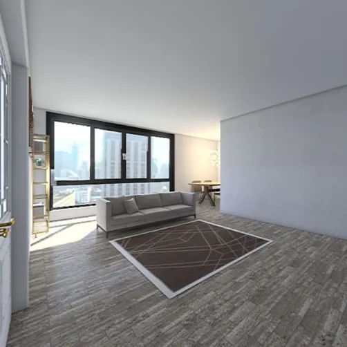 living room & kitchen