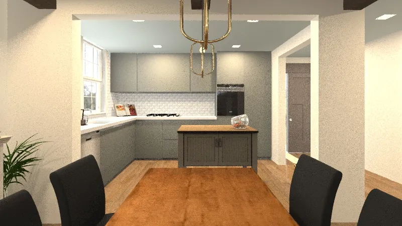 cocina azul 3d design renderings