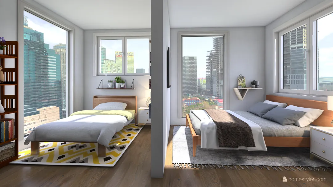 Cute Dorm 3d design renderings