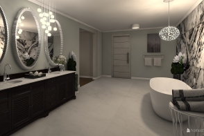 Grandiosa habitación con un baño de ensueño Design Rendering