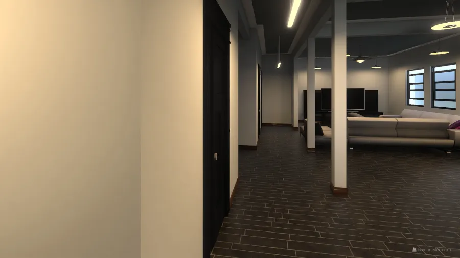 Corridor 1st Floor 3d design renderings