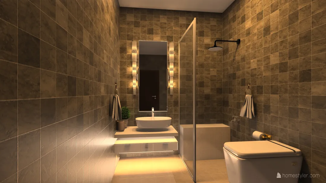 bath room 3d design renderings