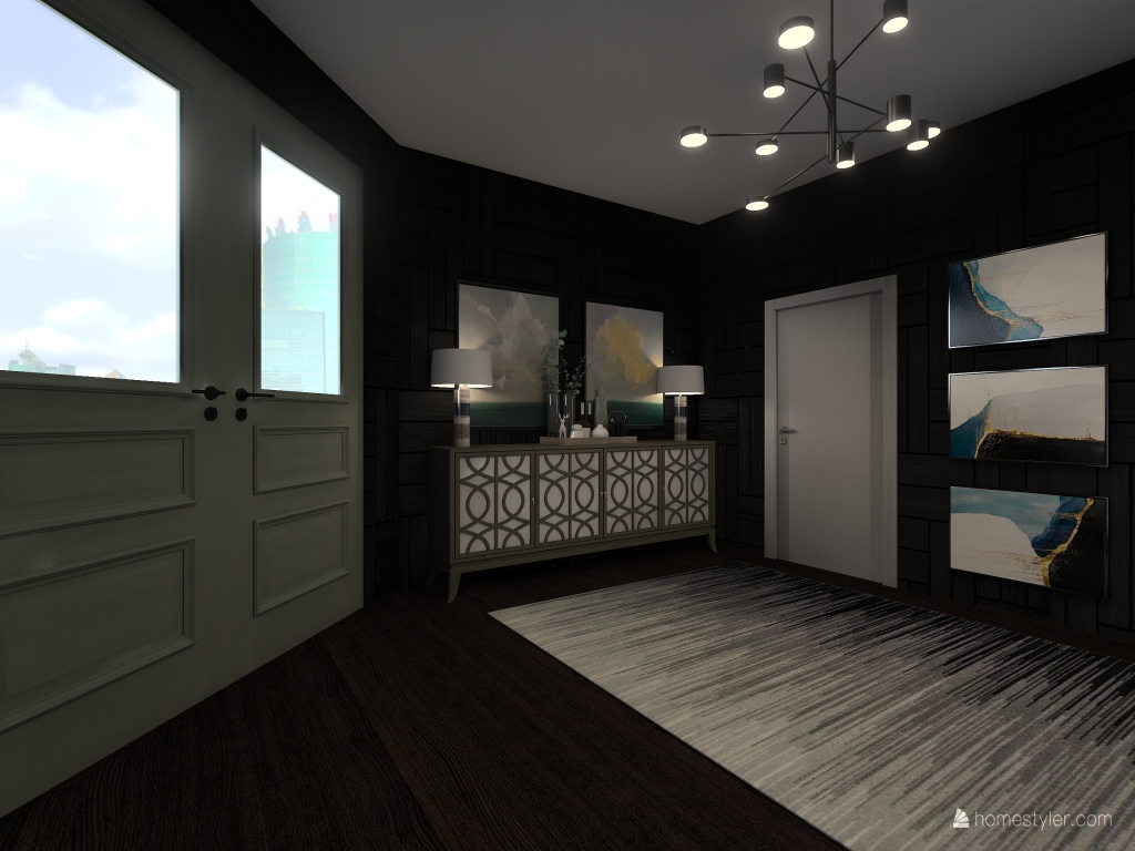 Entrance & Hallway 3d design renderings