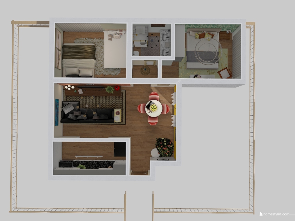 Cozy House. 3d design renderings