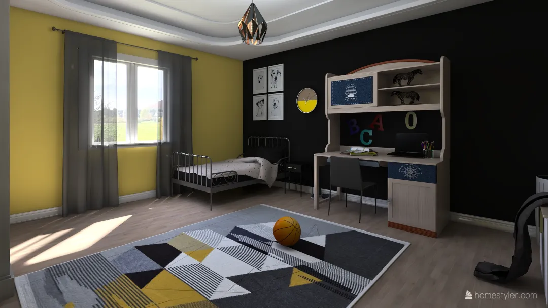 kids bedroom 3d design renderings