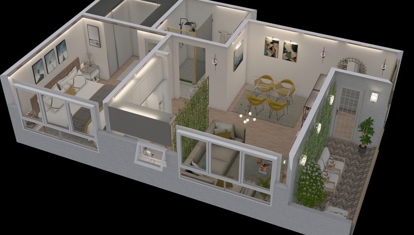  Town house 3d design picture 69.79