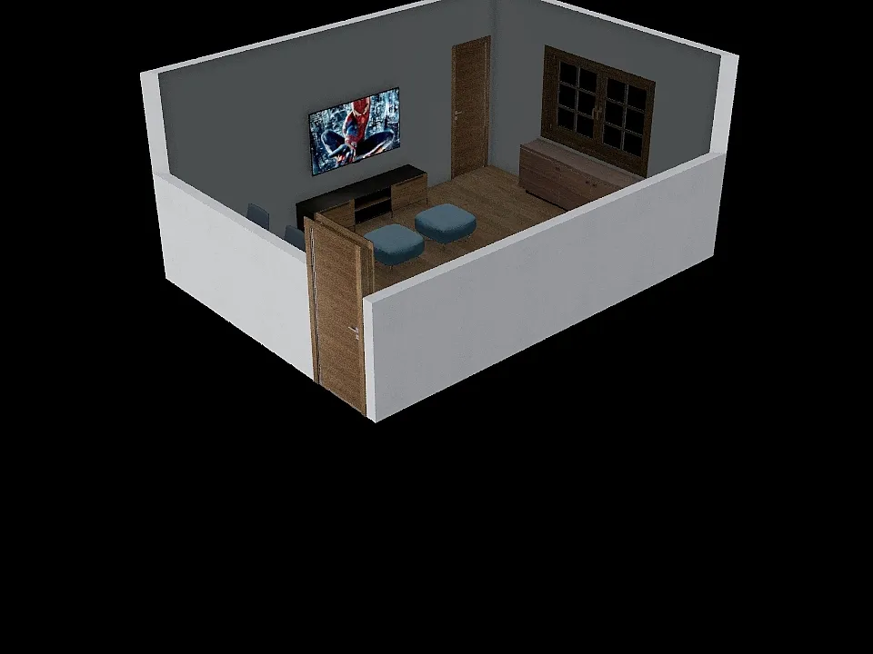Kandoi's TV ROom1 3d design renderings