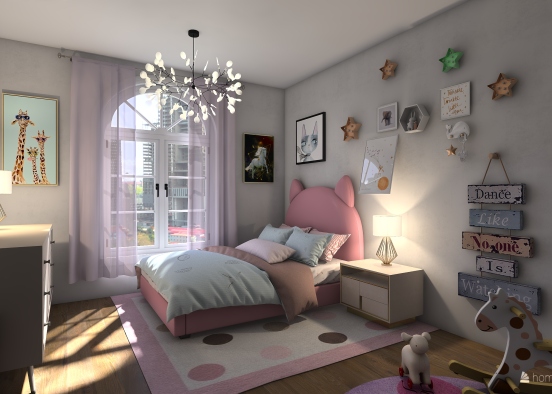 Little Girl's Bedroom Design Rendering