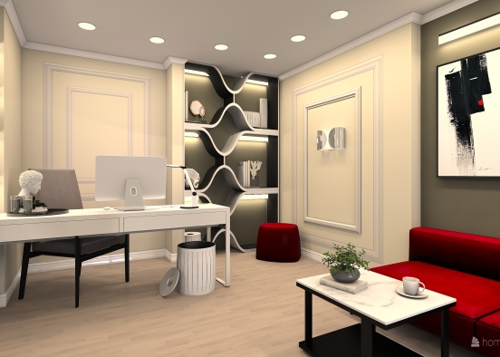 Office for lady Design Rendering