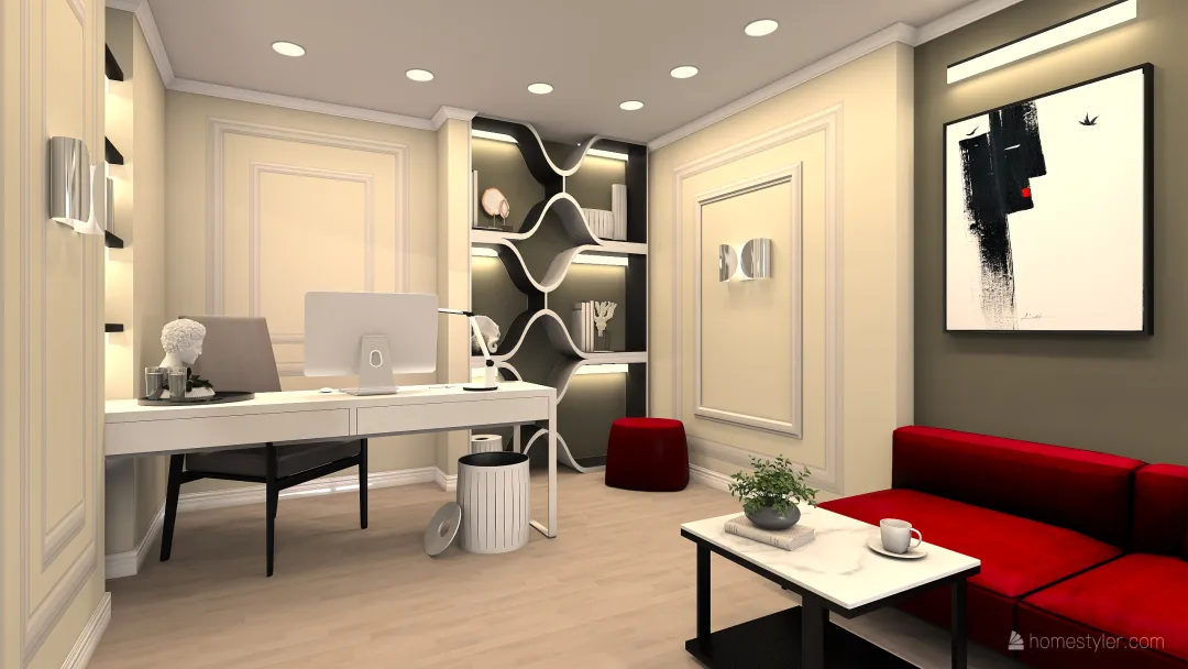 Office for lady 3d design renderings