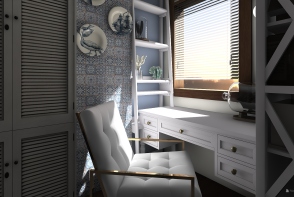 sea inspired room Design Rendering