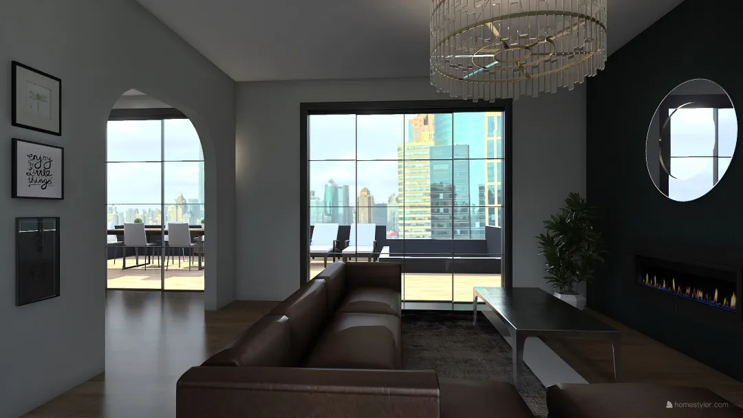 NYC Modern Apartment 3d design renderings