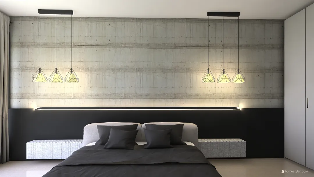 Квартира с колоннами минимализм 3d design renderings