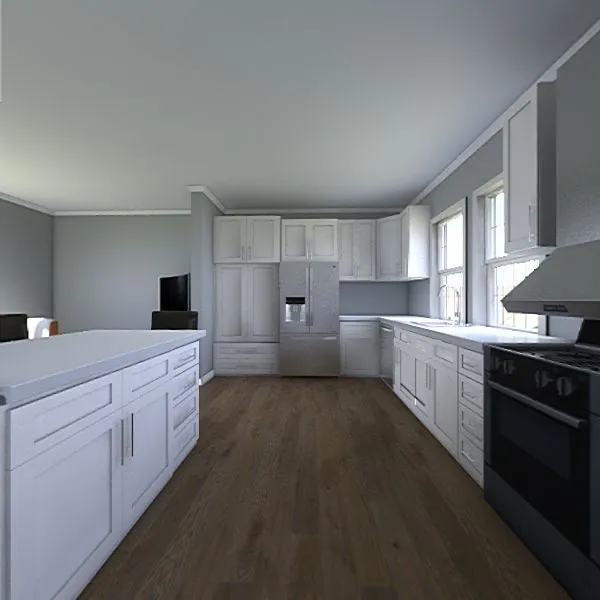 A&B Kitchen option  2 3d design renderings