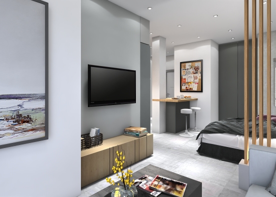 SMALL APARTMENT RENOVATION_ATHENS_PAP Design Rendering