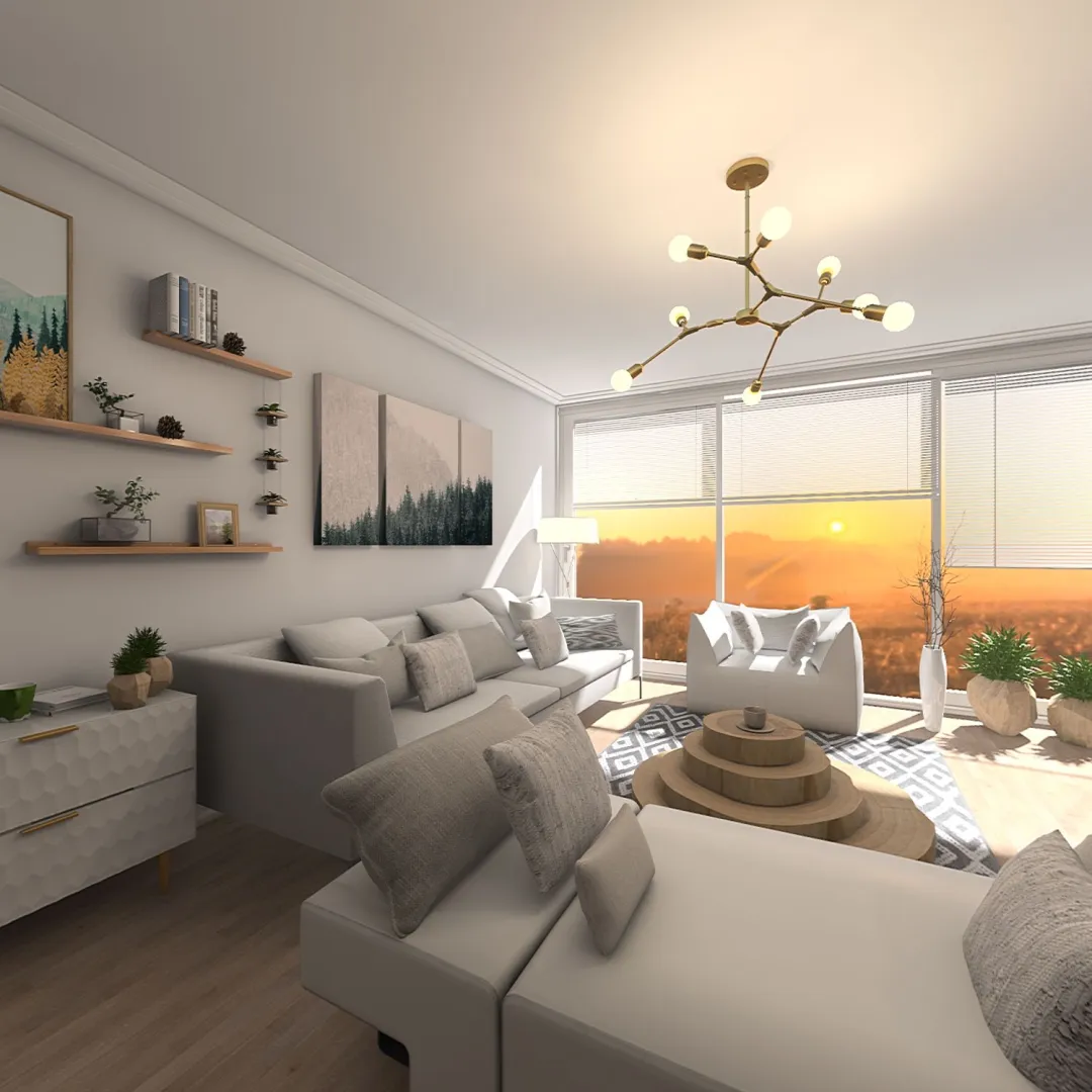 My cosy apartment number two 3d design renderings