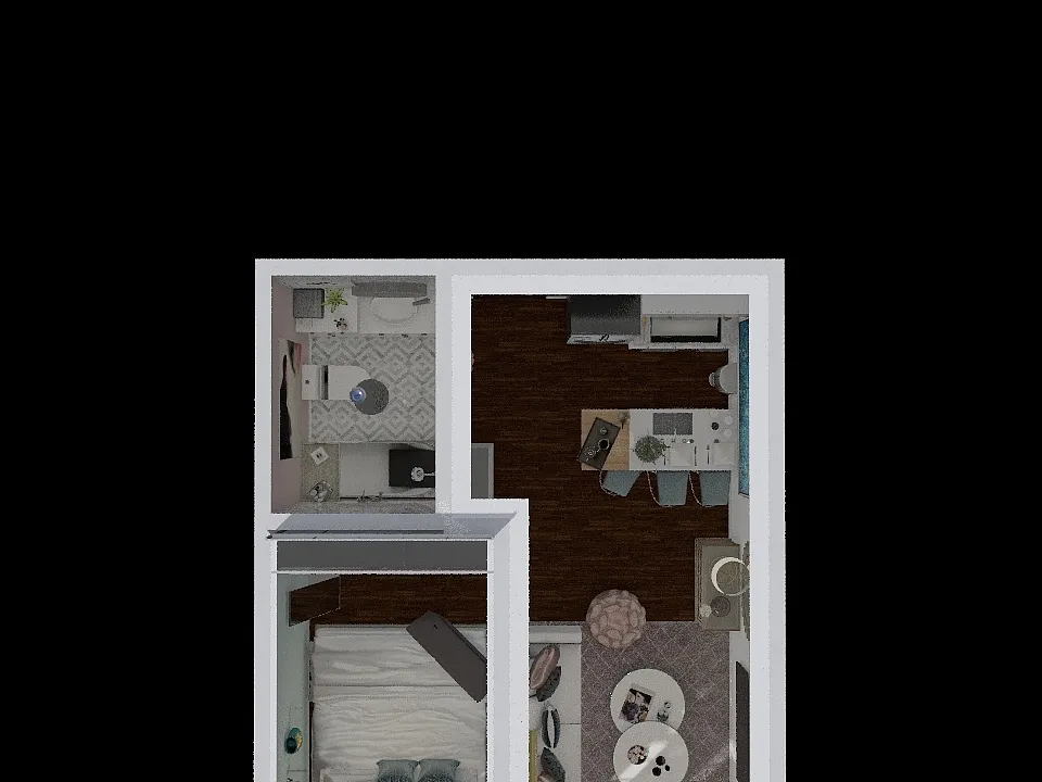 Art deco apartment. 3d design renderings