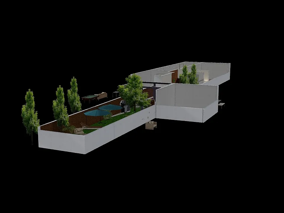 Jardin V5 extérieur 3d design renderings