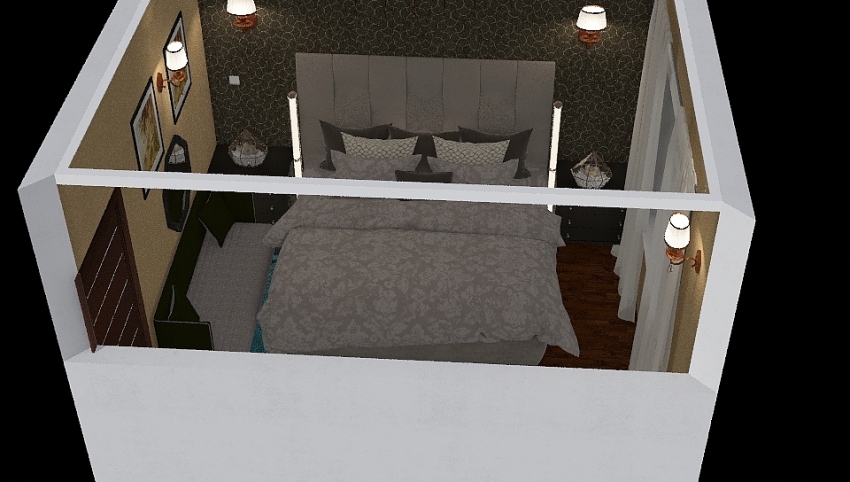 A beautiful guestroom 3d design picture 14.57