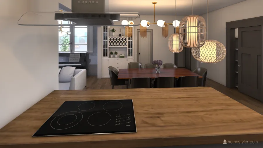 Cozinha/Jantar 3d design renderings