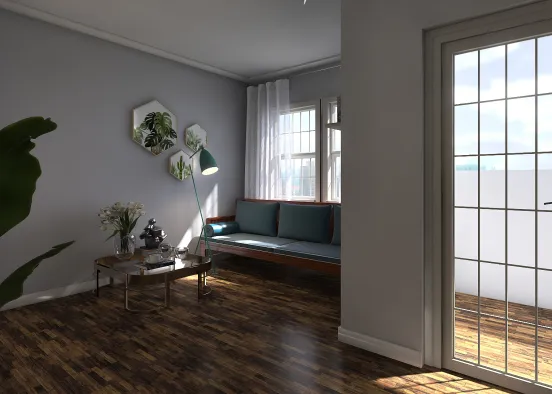 Corner 3-bedroom apartment Design Rendering