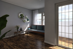 Corner 3-bedroom apartment Design Rendering