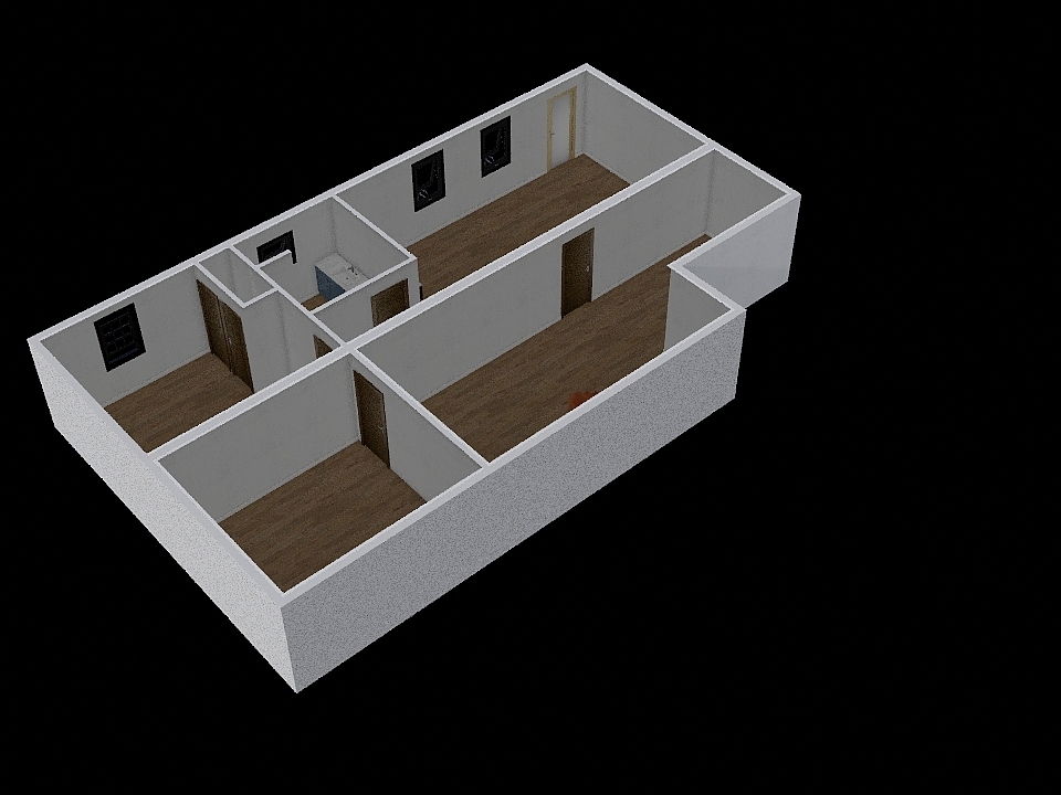 Farm House - Basement 3d design renderings