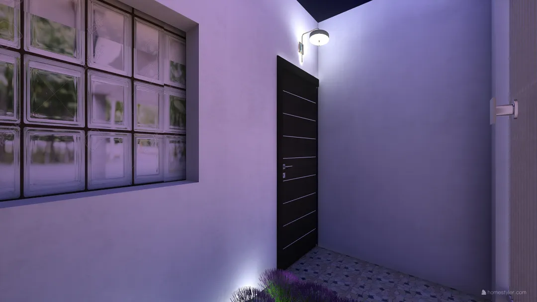 Mini patio de acceso 3d design renderings