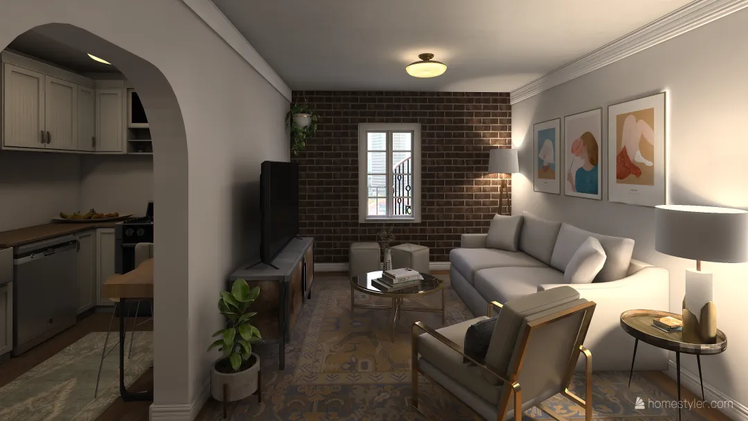 NYC Apartment 3d design renderings