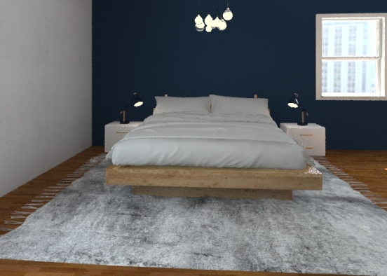 Minimal Bedroom Design Rendering