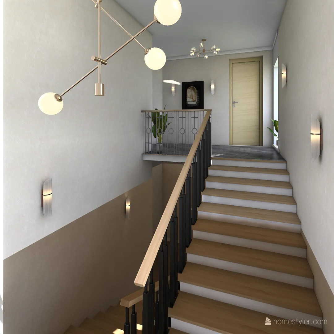 Ирина лестница 2й 3й эт 2 3d design renderings
