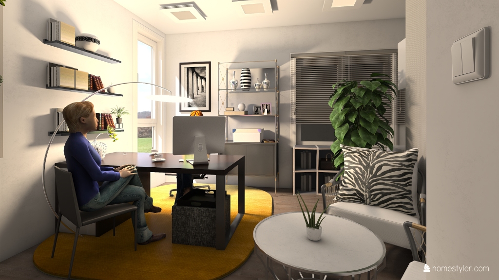 Lidická - vrátnice - kancelář 3d design renderings