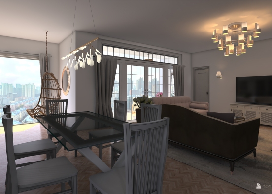 Vintage Apartment For Two Persons Design Rendering