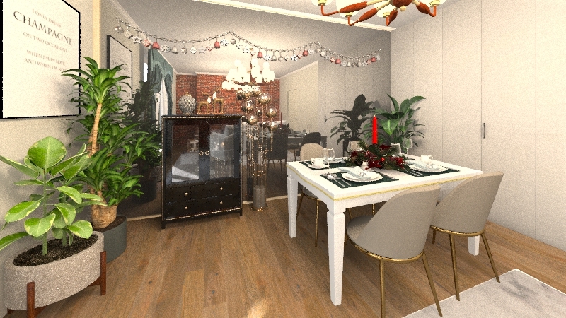 Christmas Room 3d design renderings