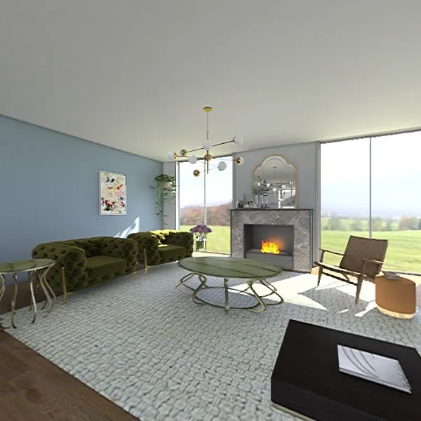 Maison moderne/boho 3d design renderings