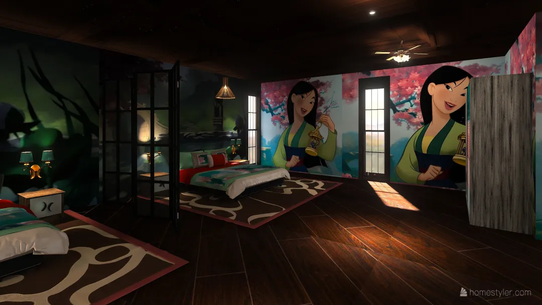 Mulan Disney Hotel 3d design renderings