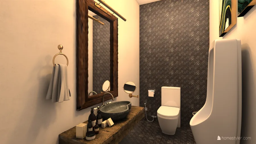 Employee's Bathroom 3d design renderings