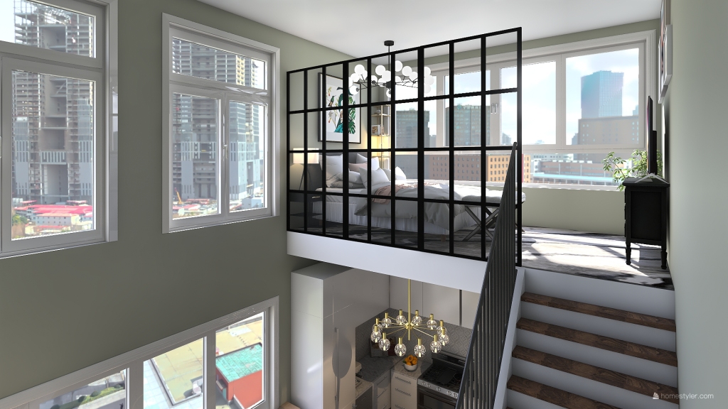 studio + loft 3d design renderings