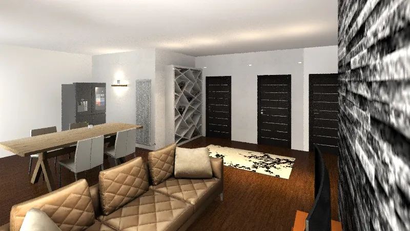 casa Magliana 8° no wall 3d design renderings