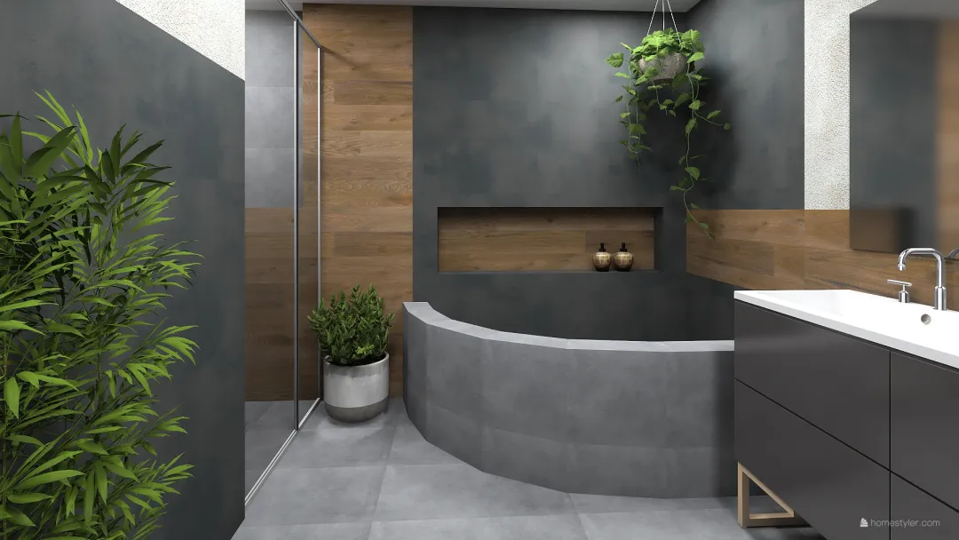Koupelna Baťková 3d design renderings
