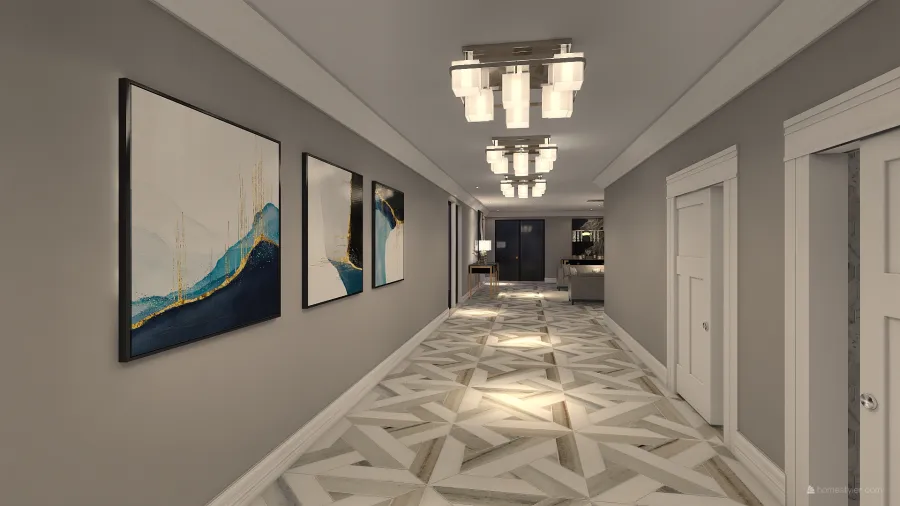 Master Bedroom Living Area 3d design renderings