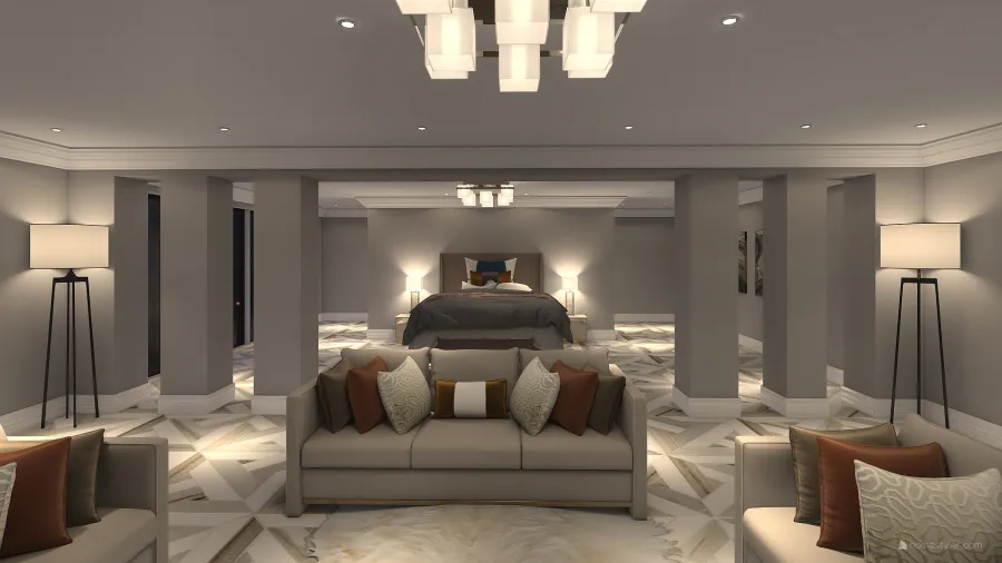 Bedroom3 Living Area 3d design renderings