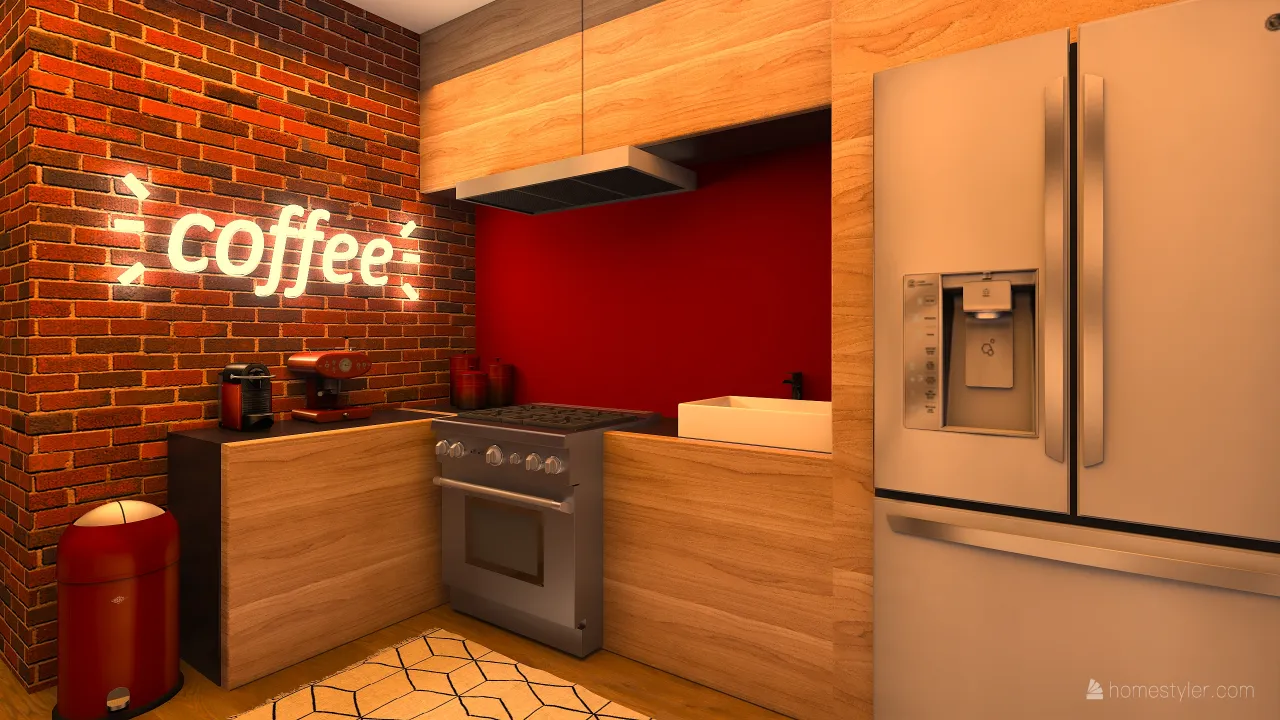 Studio apartment 3d design renderings