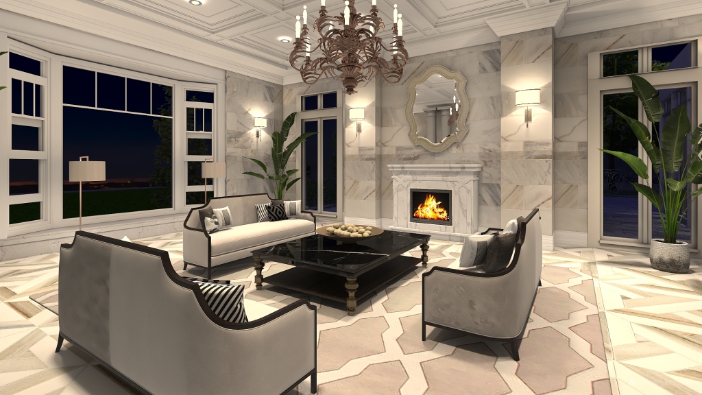 New Zealand-English Master Manor Suite 3d design renderings