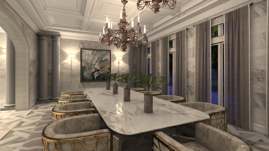 Formal Dining Room1 3d design renderings
