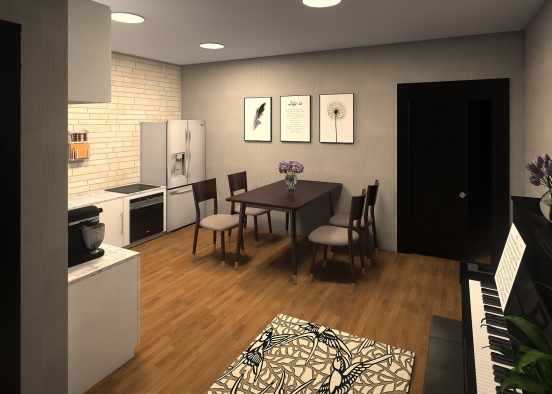 Basement apartment Design Rendering