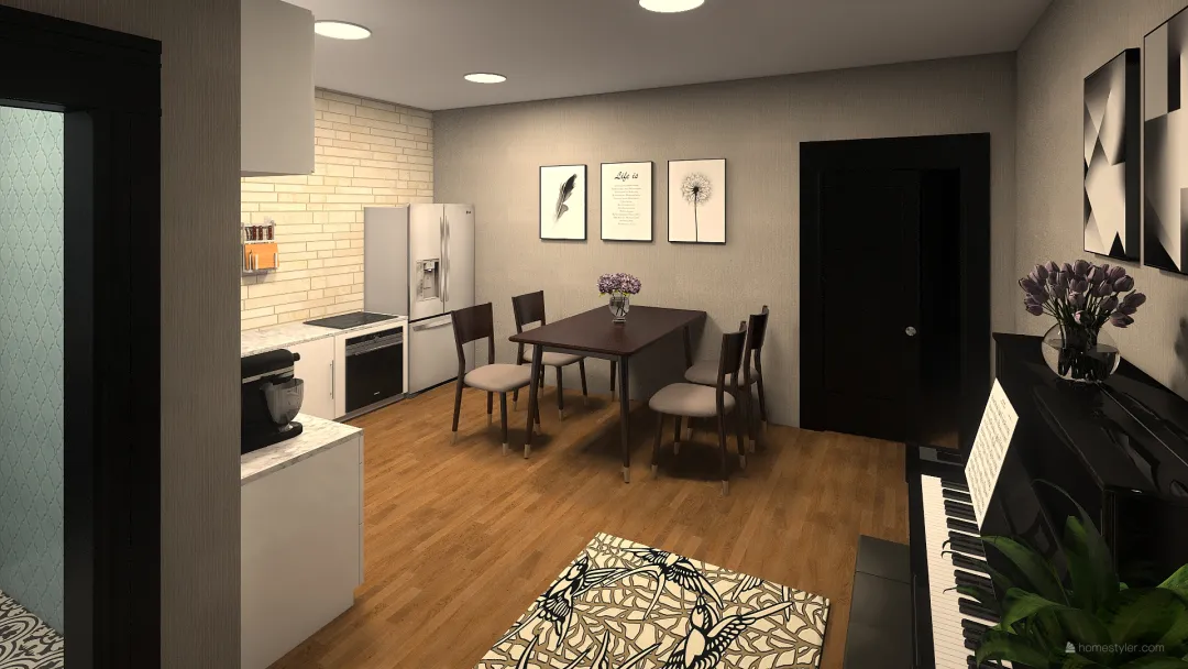 Basement apartment 3d design renderings