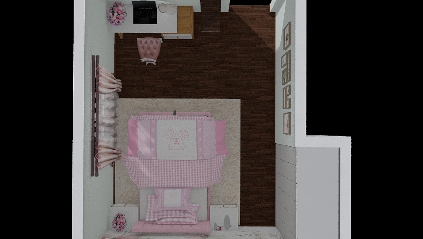 Girl Bedroom 3d design picture 14.19